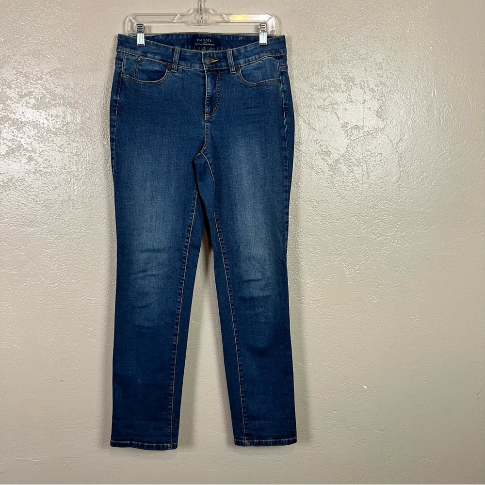 Talbots Size 4 Barely Boot Cut Curvy Jeans Simply Flattering 5-Pocket Stretch‎